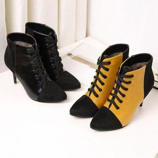 Pointed Stiletto Heel Short Boots