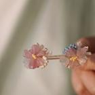 Flower Beaded Hair Stick 1pc - Pink - One Size