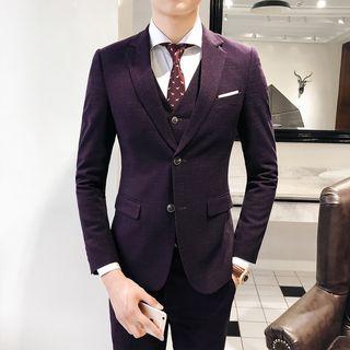 Set: Single-breasted Blazer + Vest + Dress Pants