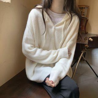 Hooded Knit Sweater Jacket