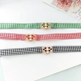 Heart Plaid Choker