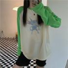 Long-sleeve Print Raglan T-shirt
