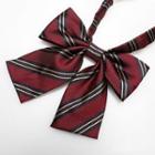 Striped Bow Tie Bow Tie - Stripe - Red & Black - One Size