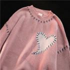 Heart Sweater Heart - Pink - One Size