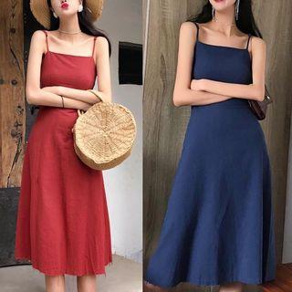 Spaghetti-strap Sleeveless Dress