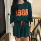Set : Number Elbow-sleeve T-shirt + Shorts