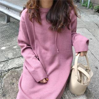 Long Sleeve Hooded Knit Dress