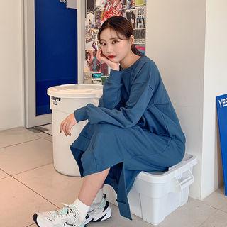 Cotton Long Sweatshirt Dress