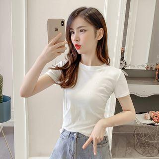 Twist-front Short-sleeve T-shirt