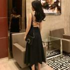 Cross Strap-back Midi Dress