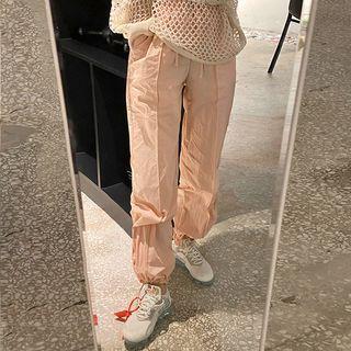 Seam-trim Cord-hem Jogger Pants