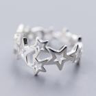 925 Sterling Silver Star Open Ring As Shown In Figure - One Size