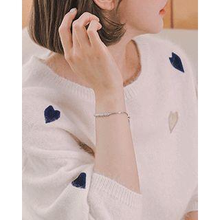 Rhinestone Pav  Lariat Bracelet