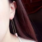 Tulip Drop Threader Earrings