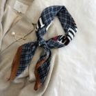 Plaid Lettering Scarf