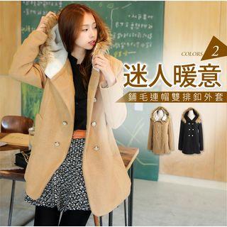 Double Breasted Hooded Coat