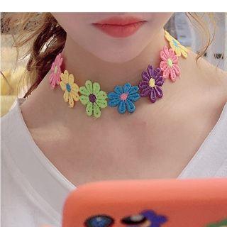 Flower Choker Random - Multicolor - One Size