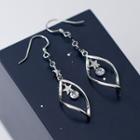 Star Drop Earring 1 Pair - S925 Silver - Silver - One Size