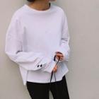 Long-sleeve Printed Top White - One Size