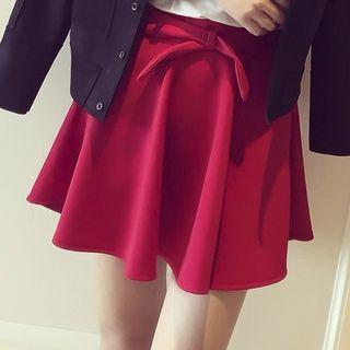 Tie Waist A-line Skirt