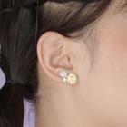 Asymmetrical Lemon Drop Earring (various Designs) 1 Pair - Yellow - One Size