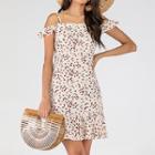 Off Shoulder Heart Mini A-line Dress