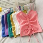 Drawstring Light Knit Camisole In 7 Colors