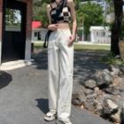 Distressed Floral Loose Fit Jeans