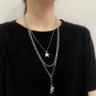 Set: Bear / Rabbit Pendant Alloy Necklace + Alloy Necklace + Star Pendant Alloy Necklace