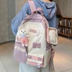 Paneled Backpack / Accessory / Pouch / Set