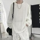 Long-sleeve Wave Pattern Sweatshirt