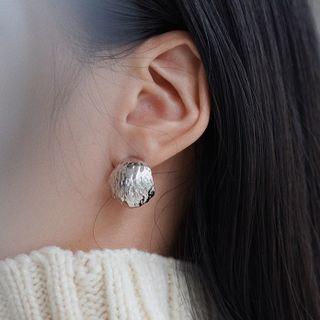 Textured Stainless Steel Earring