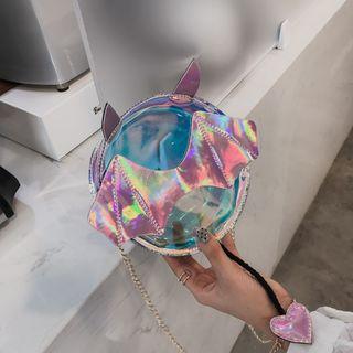 Wing Accent Transparent Crossbody Bag