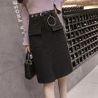 Straight-fit Skirt With Belt