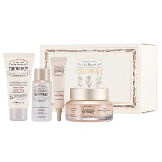The Face Shop - The Therapy Royal Made Oil Blending Cream Start Set: Cream 30ml + First Serum 32ml+ Oil Blending Serum 8ml + Essential Formula Cleansing Foam 30ml