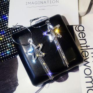 Faux Crystal Star Fringed Earring As Shown In Figure - One Size