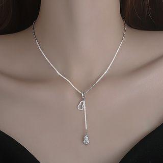 Sterling Silver Hollow Gourd Necklace Silver - One Size