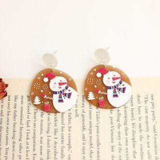 Snowman Acrylic Dangle Earring