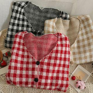 Checkerboard Light Cardigan