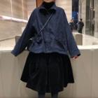 Corduroy Loose-fit Jacket / Velvet Skirt