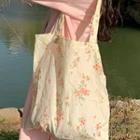 Floral Shopper Bag Cream - One Size