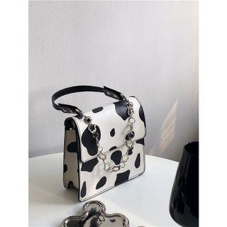 Cow Print Shoulder Bag Dairy Cow Print - Black & White - One Size