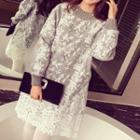 Lace Overlay Pullover Dress