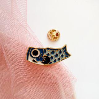 Glaze Carp Fish Brooch 1 Piece - As Shown In Figure - One Size