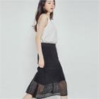 Perforated Knit Skirt