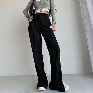 Side-slit Wide-leg Sweatpants