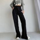 Side-slit Wide-leg Sweatpants