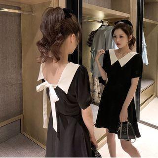 Peter Pan Collar Off-shoulder Dress