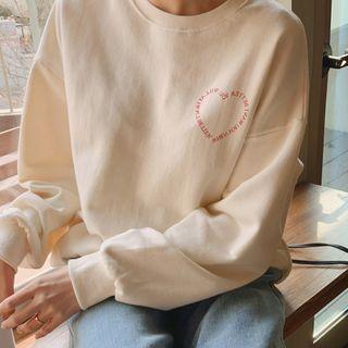Heart Print Oversize Sweatshirt
