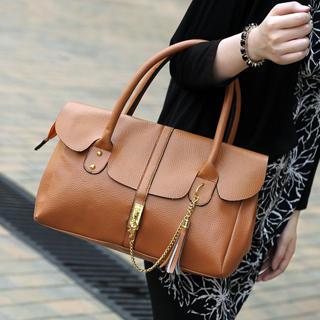 Tassel Detail Satchel Brown - One Size